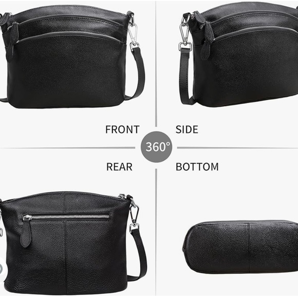 Heshe Crossbody Bag Leather Purse - Picture 7 of 13